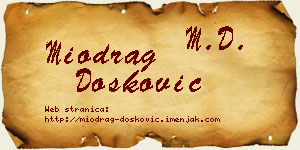 Miodrag Dosković vizit kartica